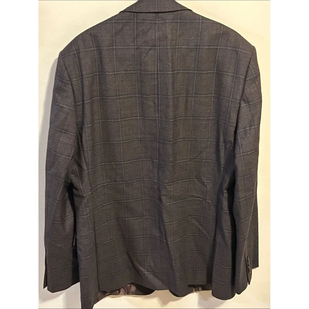 Ralph Lauren Slim Fit 100% Wool Plaid Sport Coat 46L